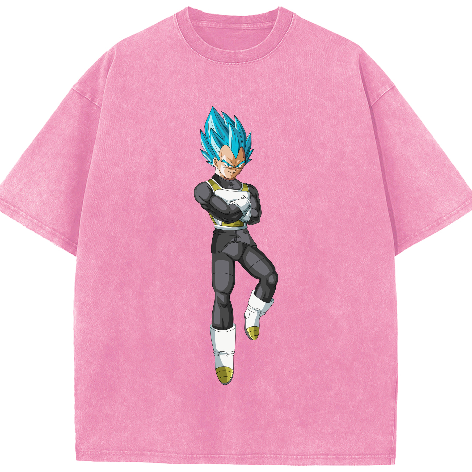 （画像用） ドラゴンボール ベジータ四世（Bejīta Yonsei）DRAGON BALL Vegeta IV 綿100% ヴィンテージ風 半袖Tシャツ（フロントプリント）